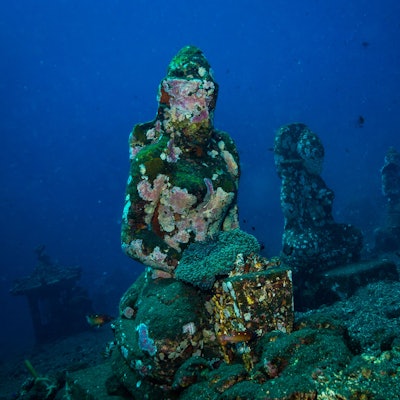 Unterwasserskulpturen.