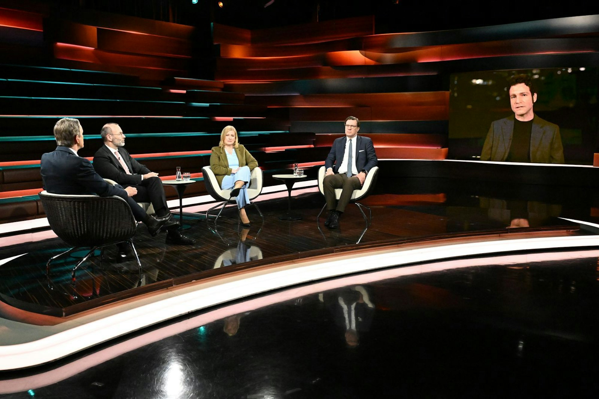 Neben der AfD und der Brandmauer war am Mittwochabend bei Lanz auch der Iran-Krieg Thema im Studio. (Bild: ZDF/Cornelia Lehmann)