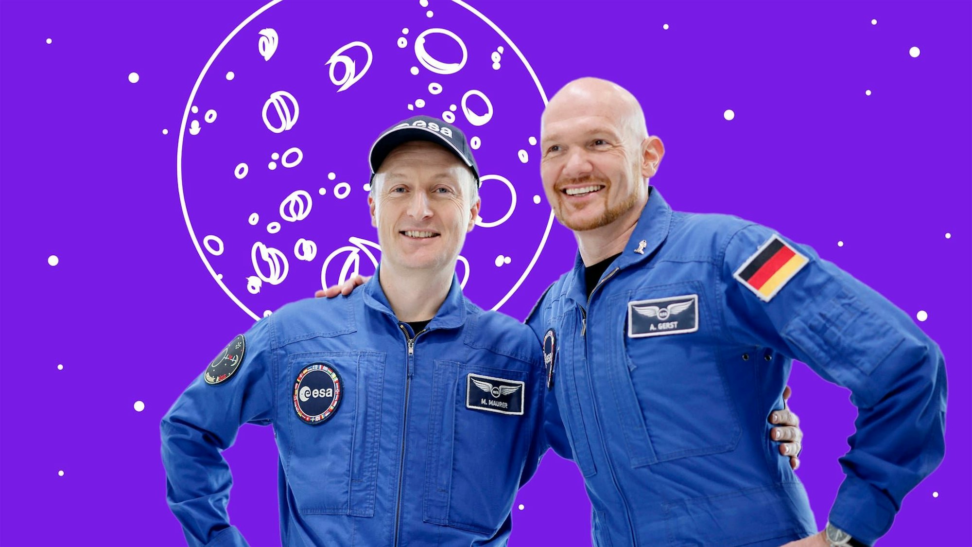 Matthias Maurer (l.) und Alexander Gerst waren schon auf der ISS. Ihr nächstes Ziel könnte der Mond sein. RND