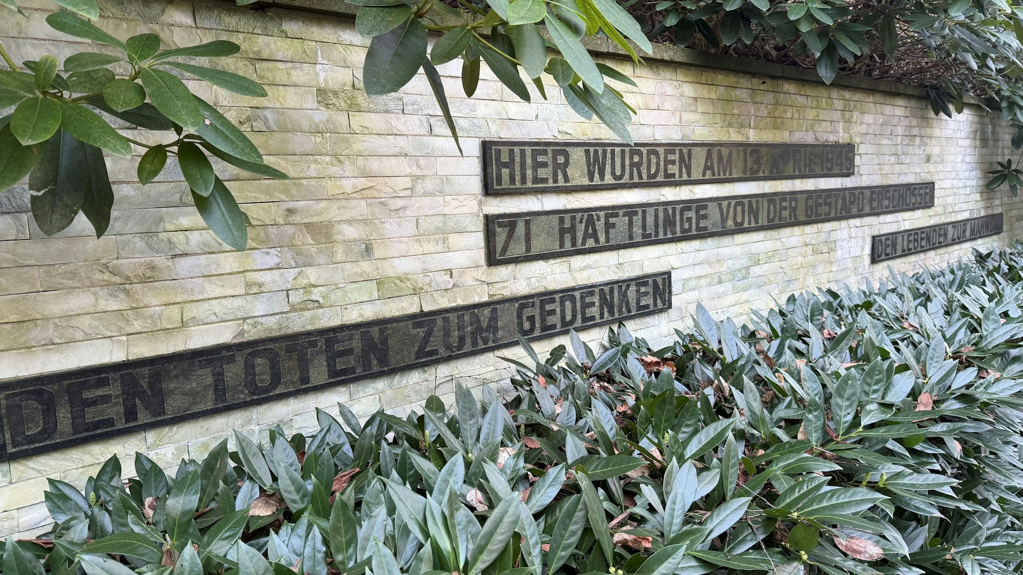 Die Gedenkstätte am Wenzelnberg in Langenfeld