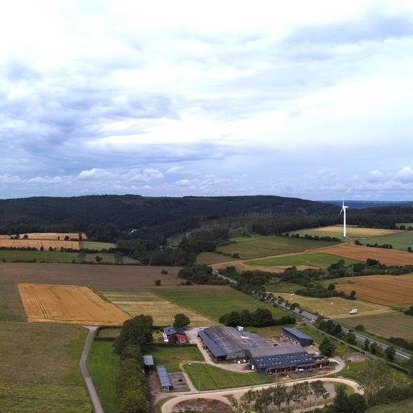 Blick aus der Vogelperspektive auf die Flächen des neuen Gewerbegebiets.