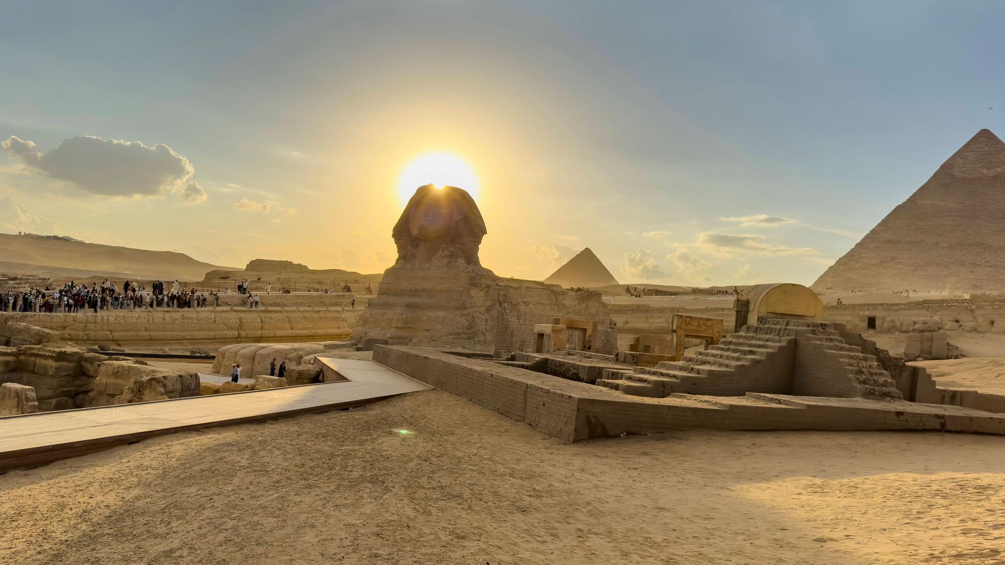 Die Große Sphinx von Gizeh.