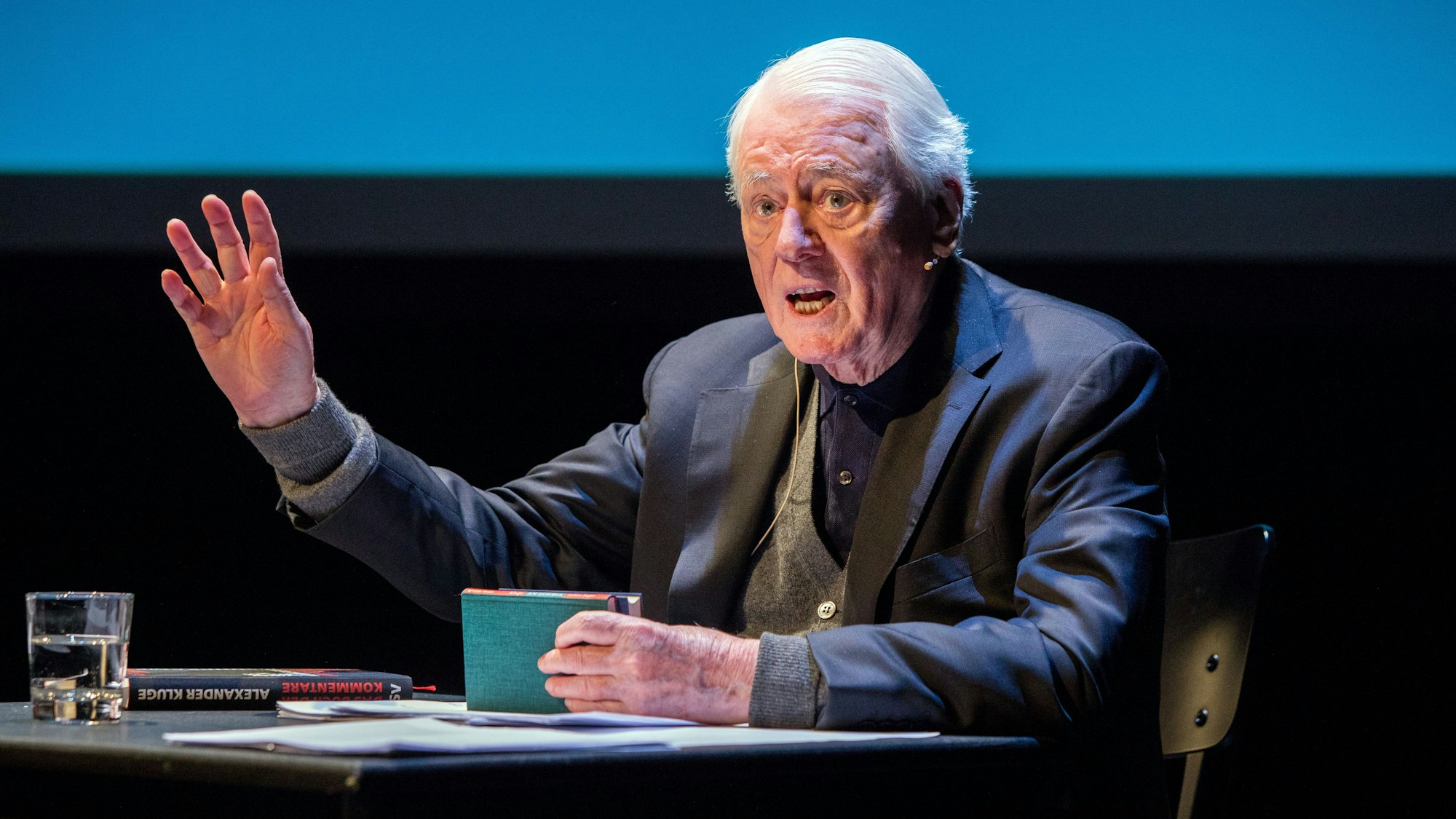 19.03.2022, Köln: Ein Abend mit Alexander Kluge "Ich bin eine Leseratte.".
Schauspiel Köln, Depot 1.
Im Bild Alexander Kluge.
Köln