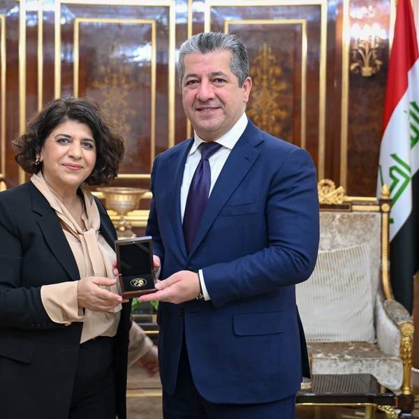 Berivan Aymaz traf in der Autonomen Republik Kurdistan Ministerpräsident Masrur Barzani.