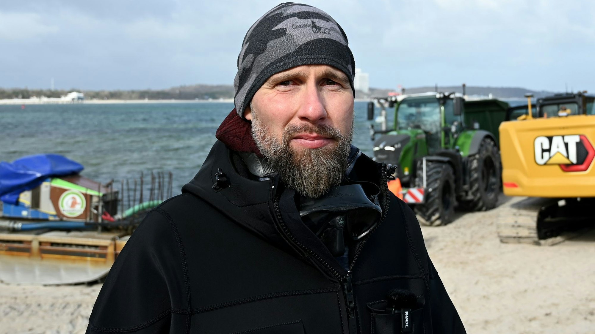 Wal an der Ostseeküste gestrandet