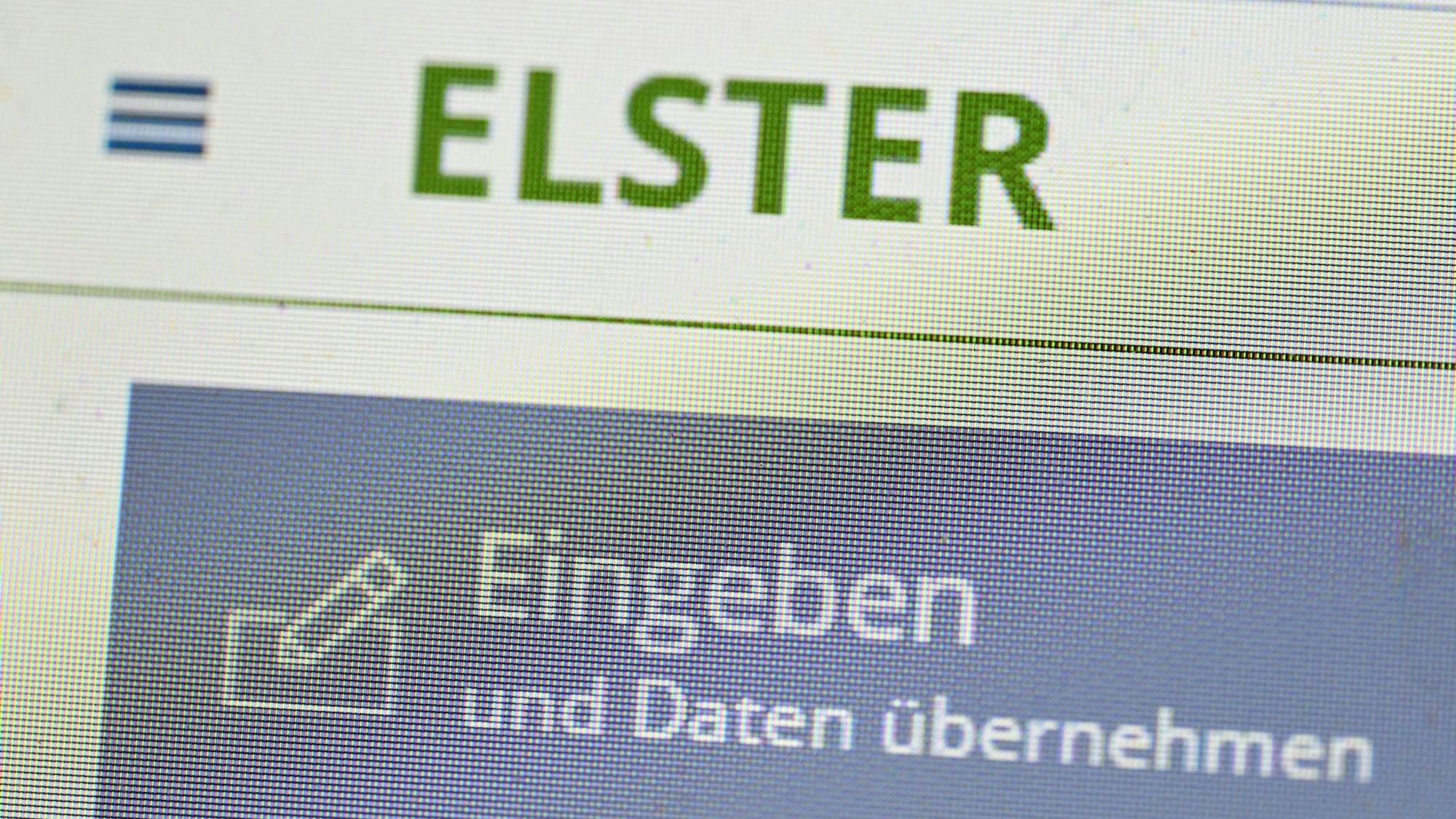 Die Eingabe des Steuerportals Elster