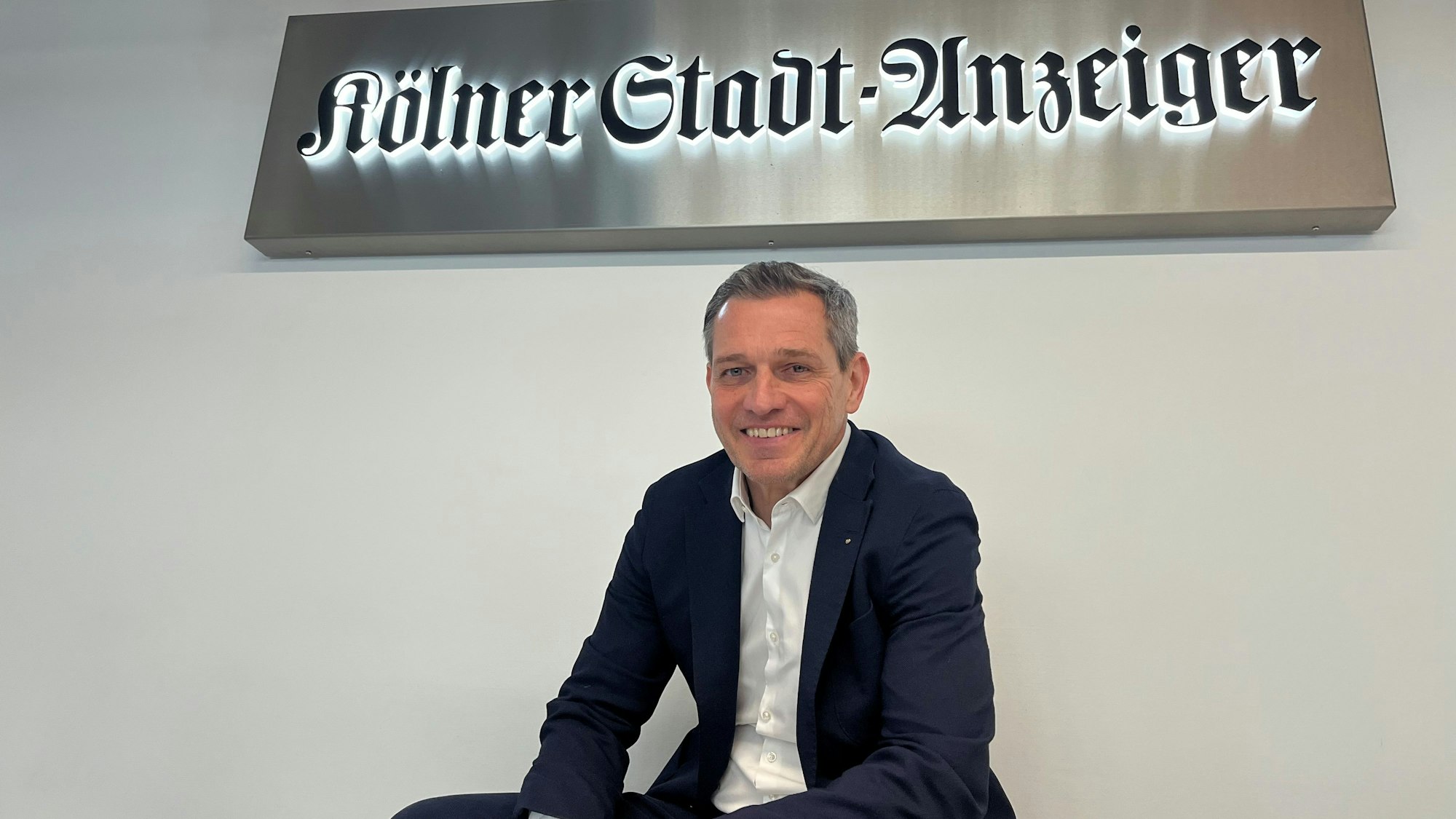 Michael Mronz, Kölner Sportmanager und IOC-Mitglied, zu Gast beim „Kölner Stadt-Anzeiger“.