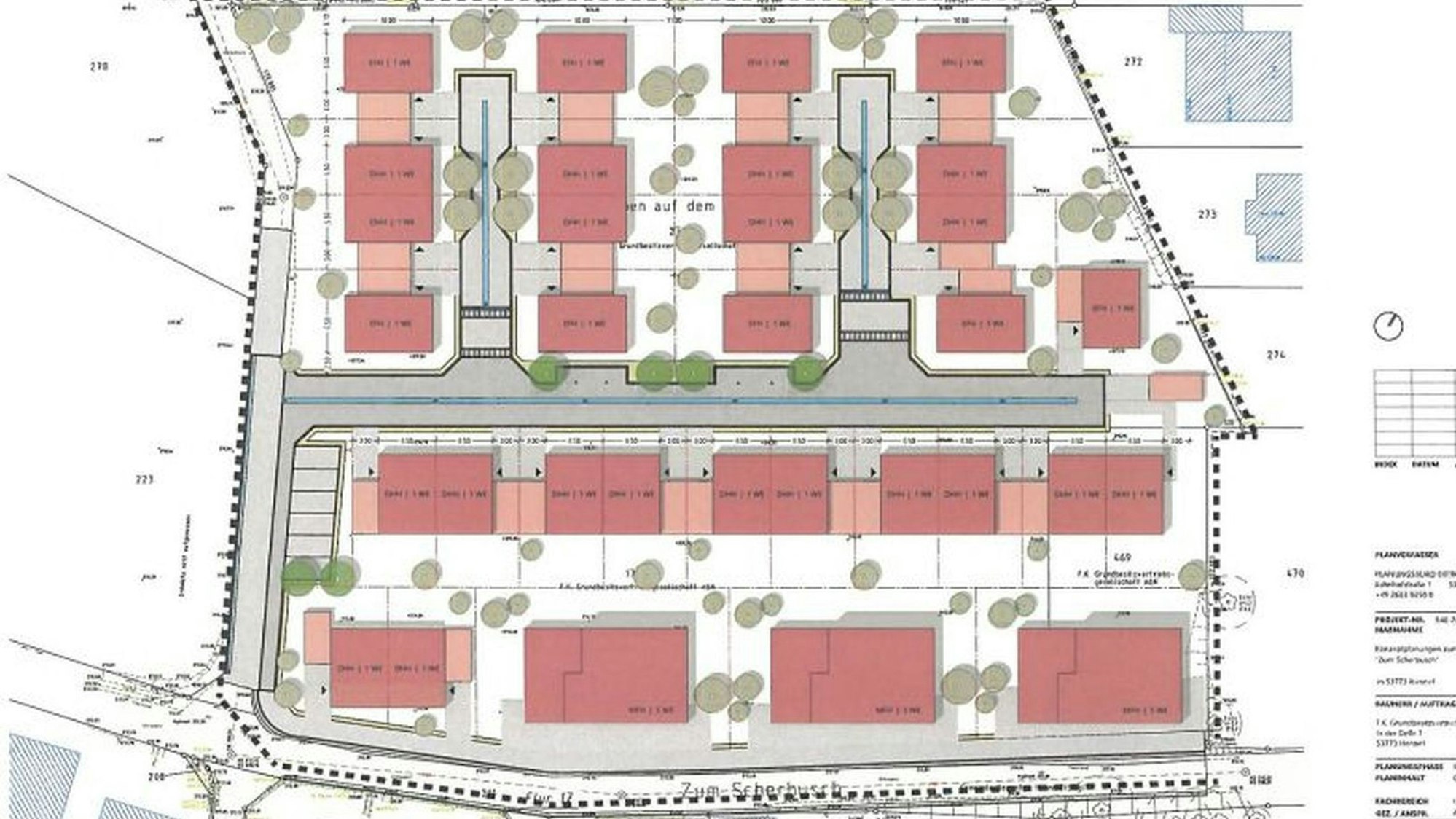 Für das Areal an der Straße Zum Scherbusch liegt ein Bebauungsplan-Vorentwurf vor.