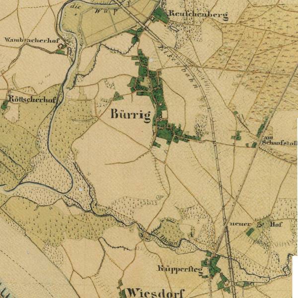 Die Köln-Mindener Eisenbahn in Wiesdorf und Bürrig Küppersteg.
