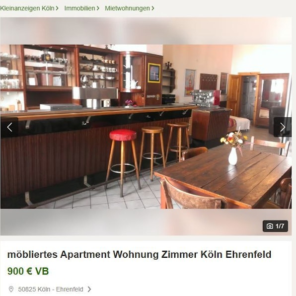 Eine Kneipe als Wohnung