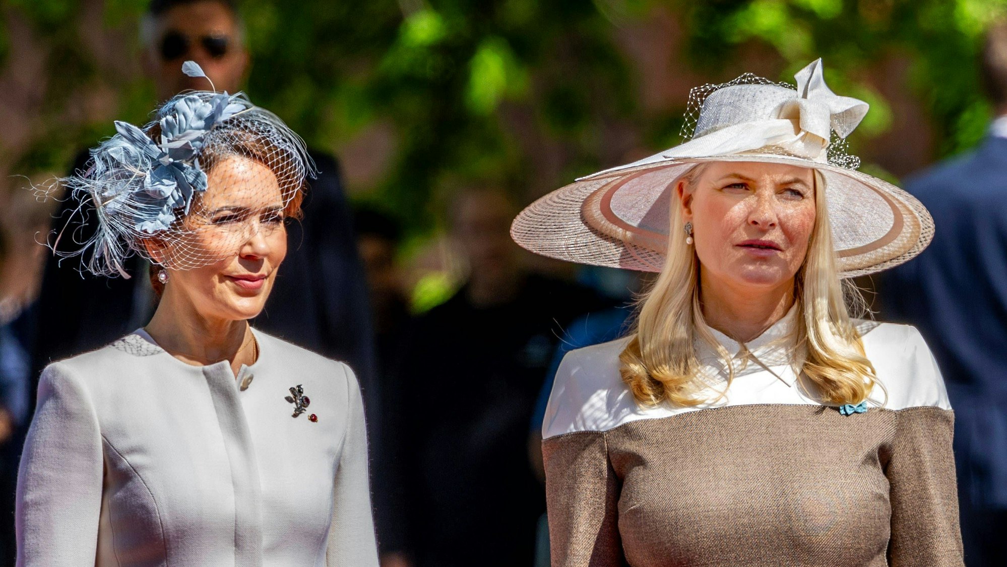 Königin Mary und Kronprinzessin Mette-Marit beim Staatsbesuch 2024.