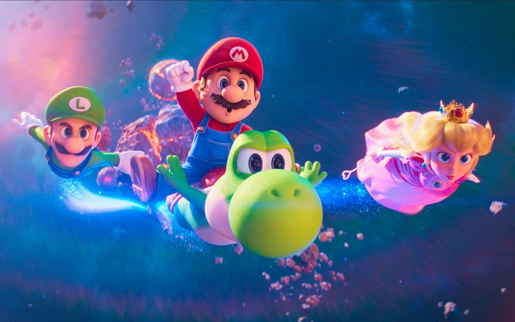 In „Der Super Mario Galaxy Film“ erleben der Klempner Mario und sein Bruder Luigi das nächste Leinwandabenteuer. Der Animationsfilm ist ab 1. April in den deutschen Kinos zu sehen. (Bild: Nintendo/Universal Studios)