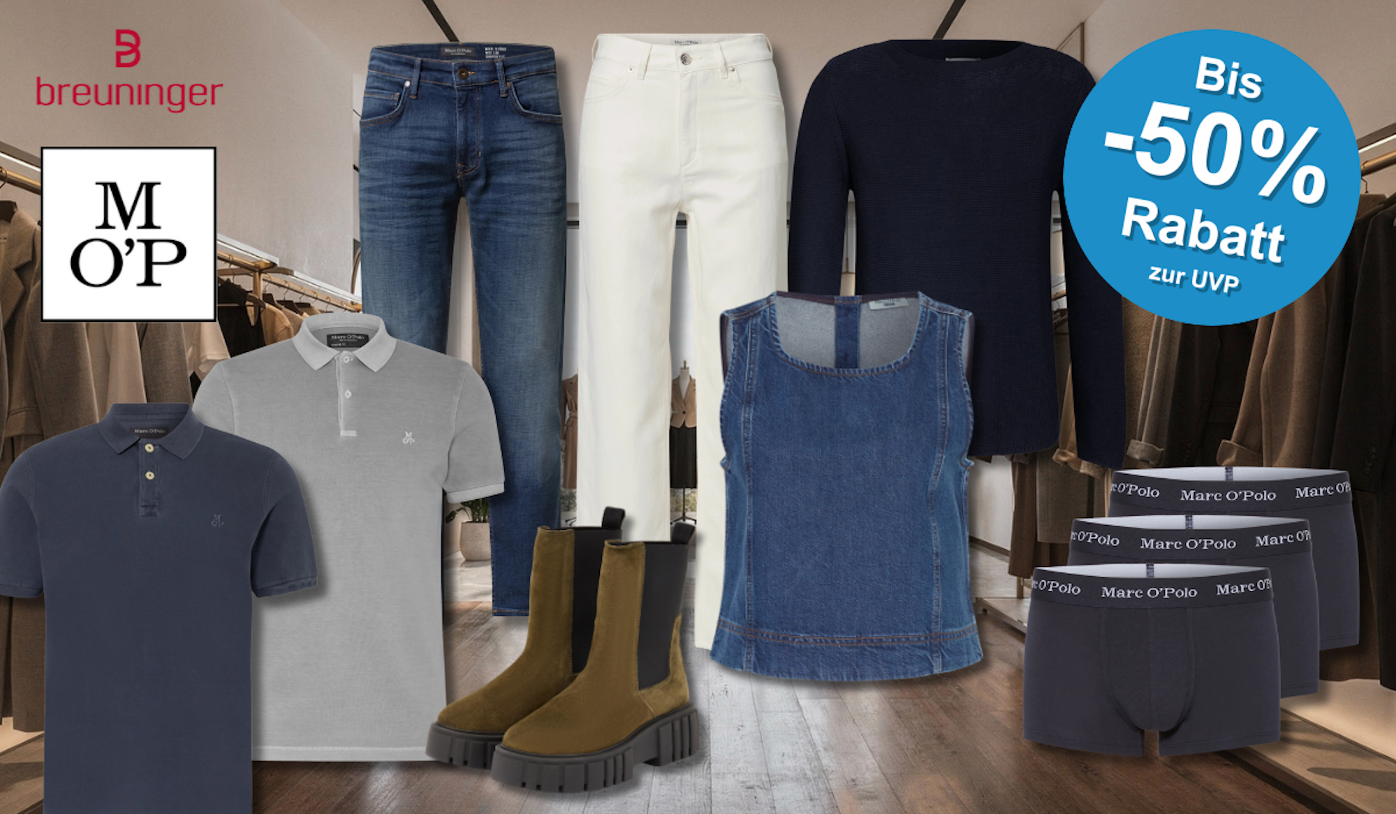 Eine Darstellung von Verschiedenen Marc O'Polo Pieces.