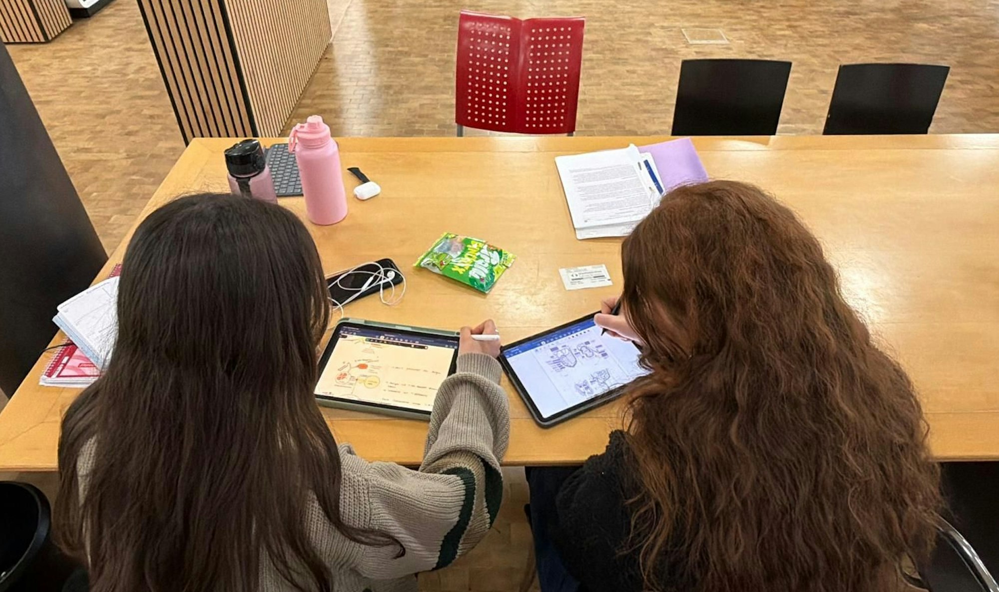 Linda Diers und Dina Mombauer gefällt der neue Lernort.