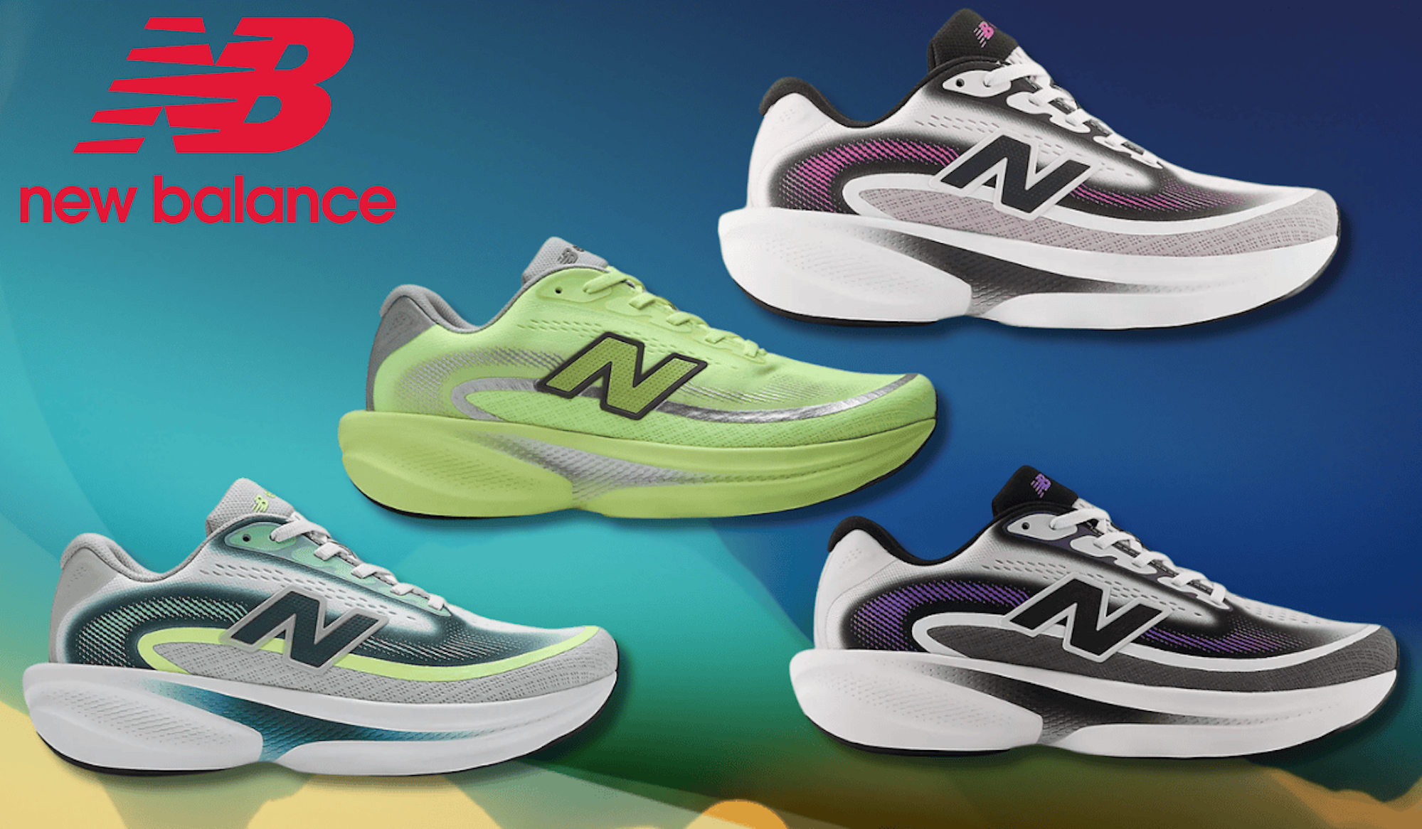 Der New Balance Ellipse in verschiedenen Colorways.