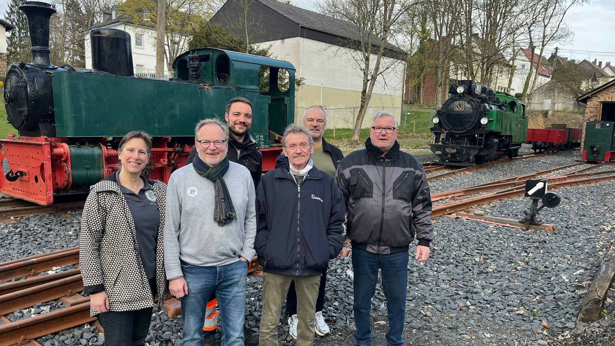 Die Vorstände von Museum und Förderverein (v.l.): Anita Engelmann, Folkert Hemmen, Michael Steidle, Wolfgang Gembicki, Mark Borutta und Martin Paffhausen.