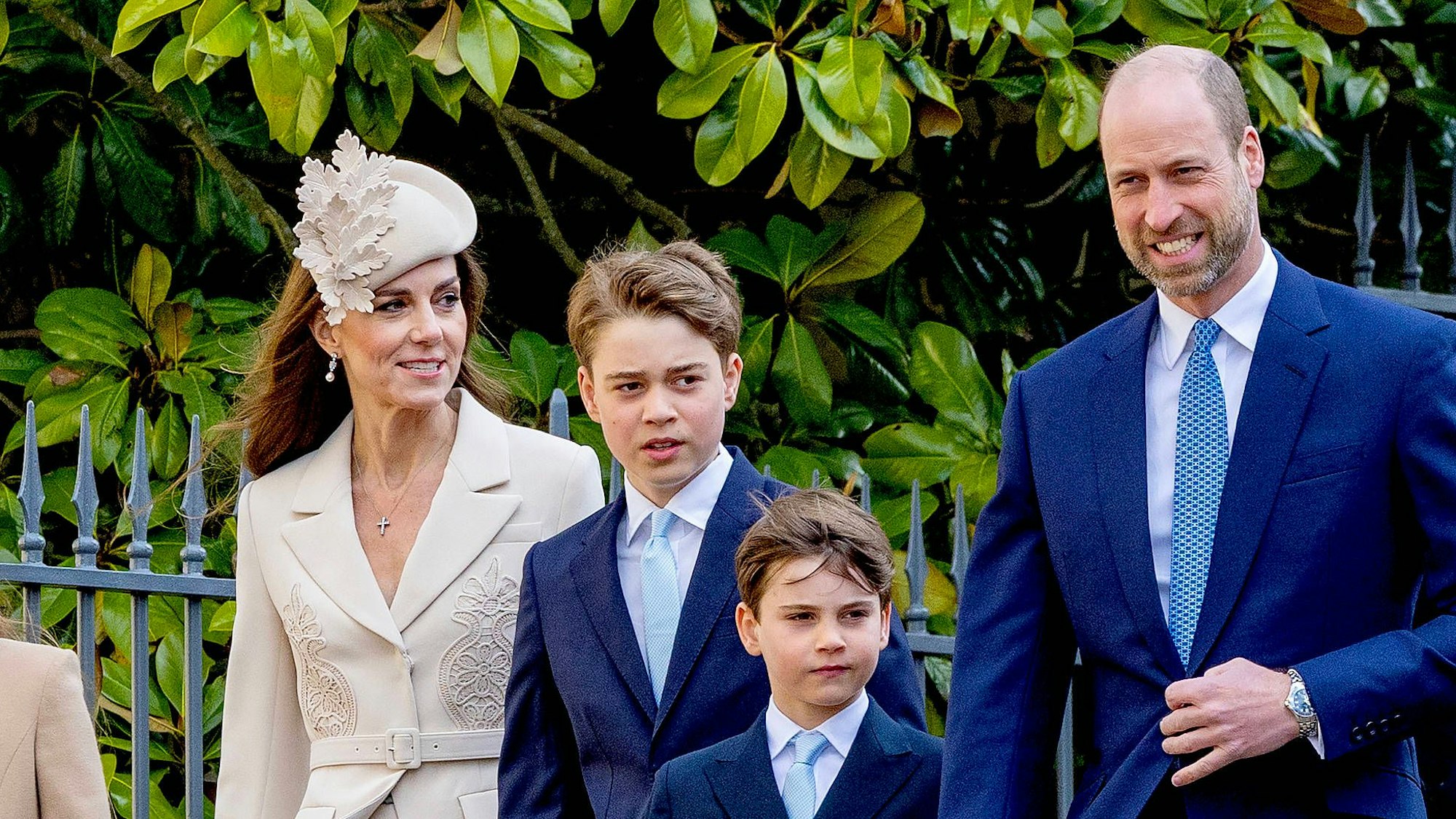 Prinz William und Familie beim Oster-Gottesdienst in Windsor.
