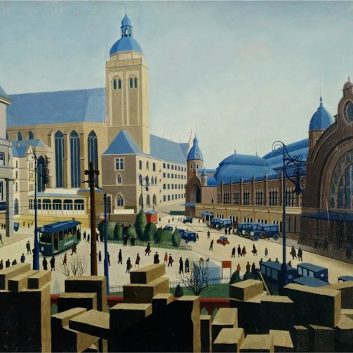 Der Kölner Bahnhofsvorplatz mit Steinquadern im Vordergrund.