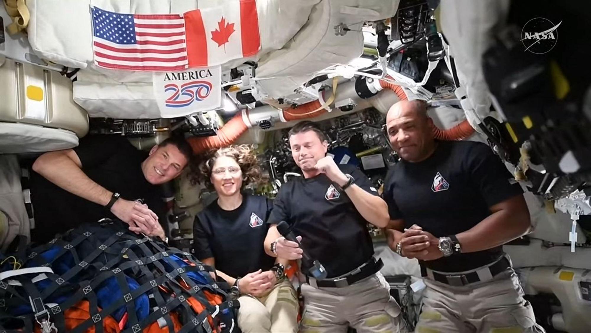 Die Crew der Artemis II: Jeremy Hansen, Christina Koch, Reid Wiseman und Victor Glover.