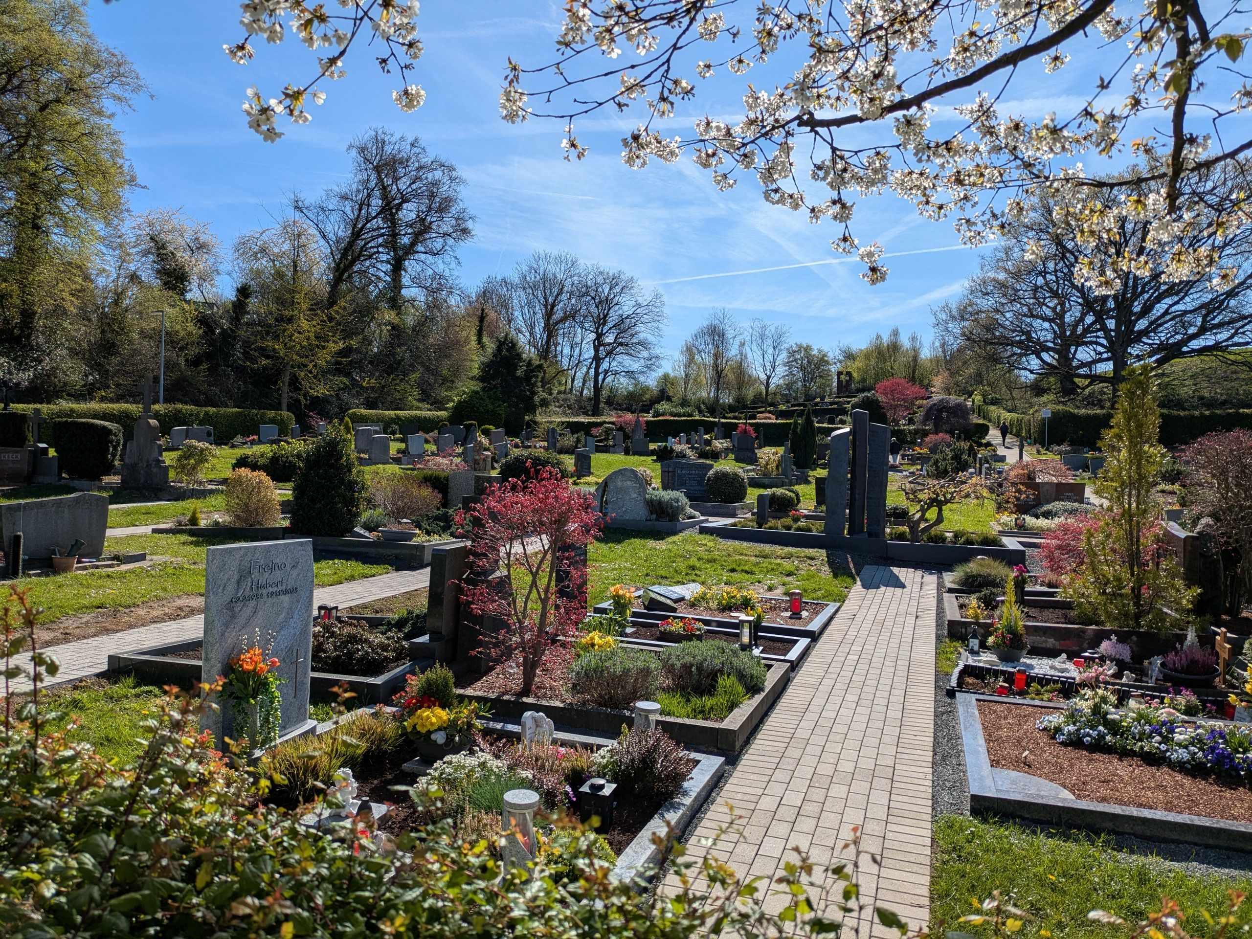 Der katholische Friedhof in Steinbüchel