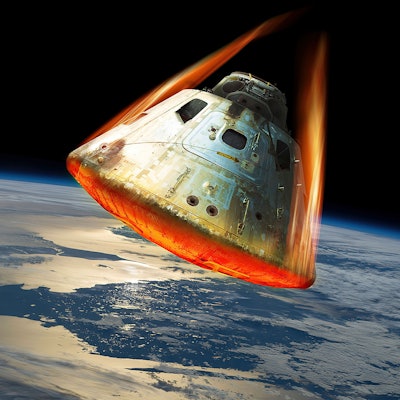 Beim Wiedereintritt in die Erdatmosphäre muss die Artemis Temperaturen von mehreren tausend Grad Celsius und extreme mechanische Belastungen aushalten.