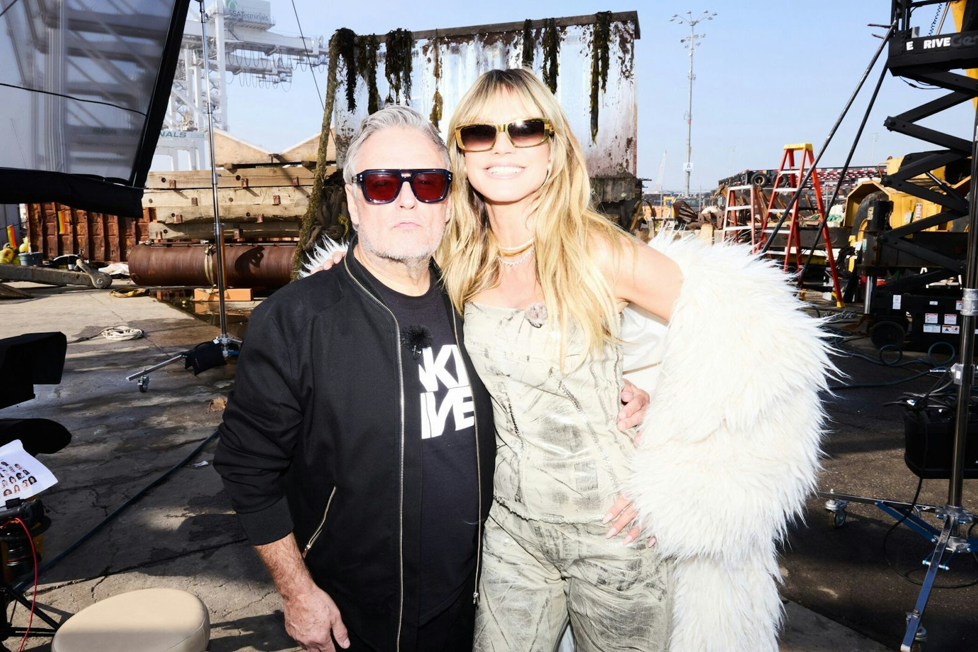 Rankin und Heidi Klum freuen sich auf ihre „High-Fashion-Fische“. (Bild: ProSieben/Max Montgomery)