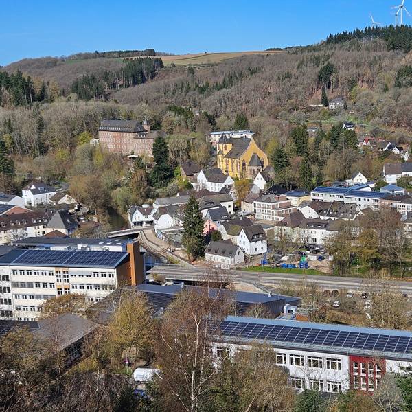 Blick aus der Vogelperspektive auf Schleiden.