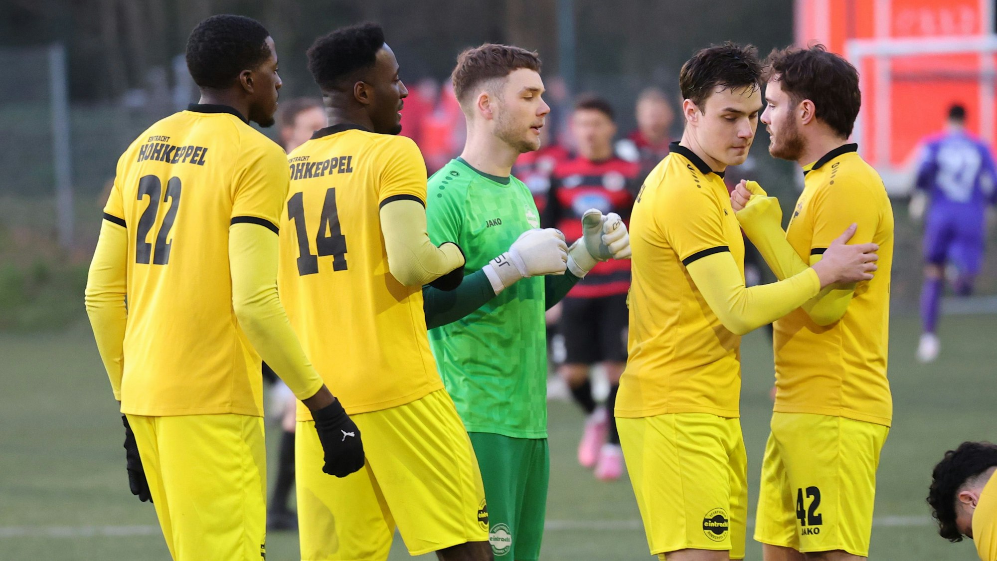 Eine Gruppe von Hohkeppeler Fußballern.