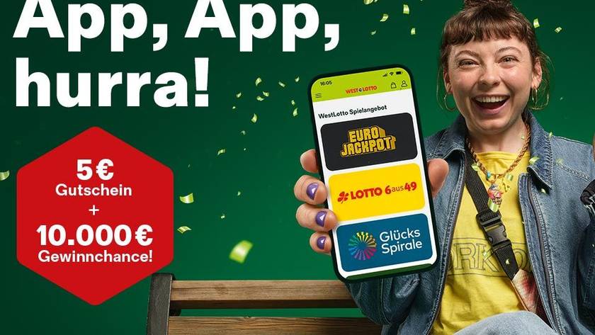 Mit der WestLotto-App kommen Lottofans dem Jackpot spielend leicht näher. Die App einfach im App-Store für iOS oder Android herunterladen, registrieren und direkt Eurojackpot, LOTTO 6aus49, Rubbellose und weitere WestLotto-Produkte spielen – alles bequem per Smartphone.