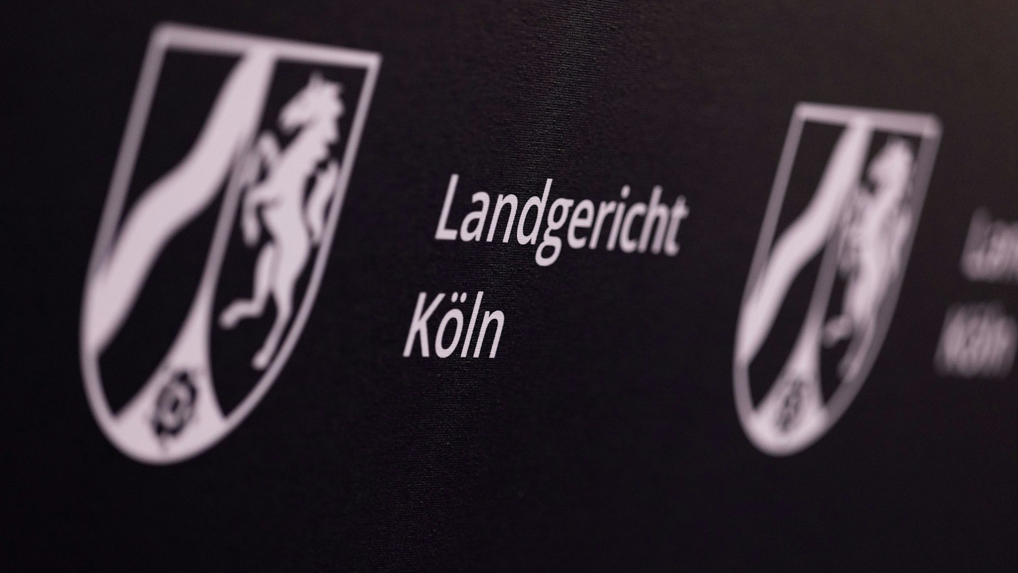 Blick auf das Logo des Landgerichts. (Archivbild)
