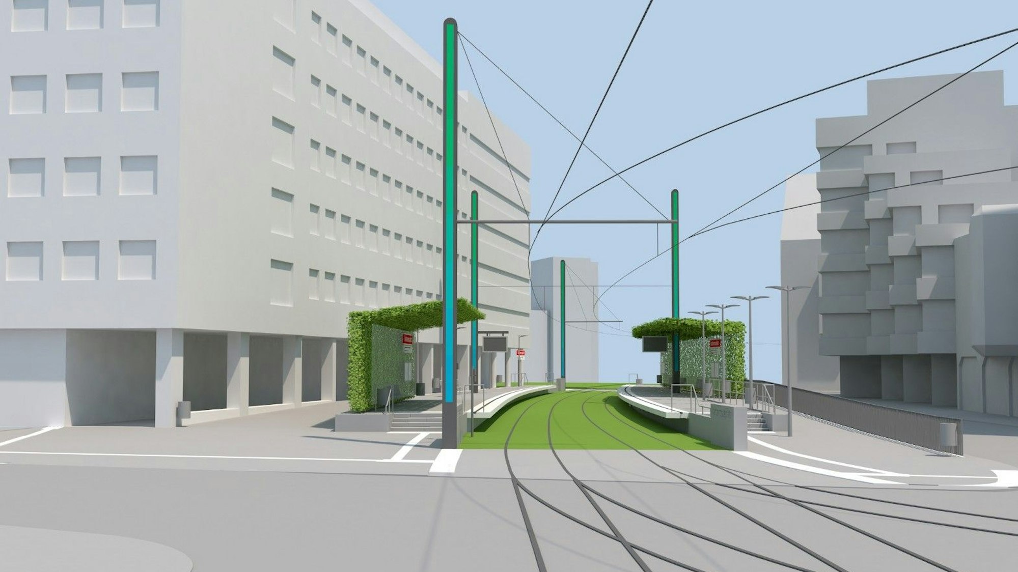 So sollen die neuen Wartehäuschen am Barbarossaplatz aussehen.