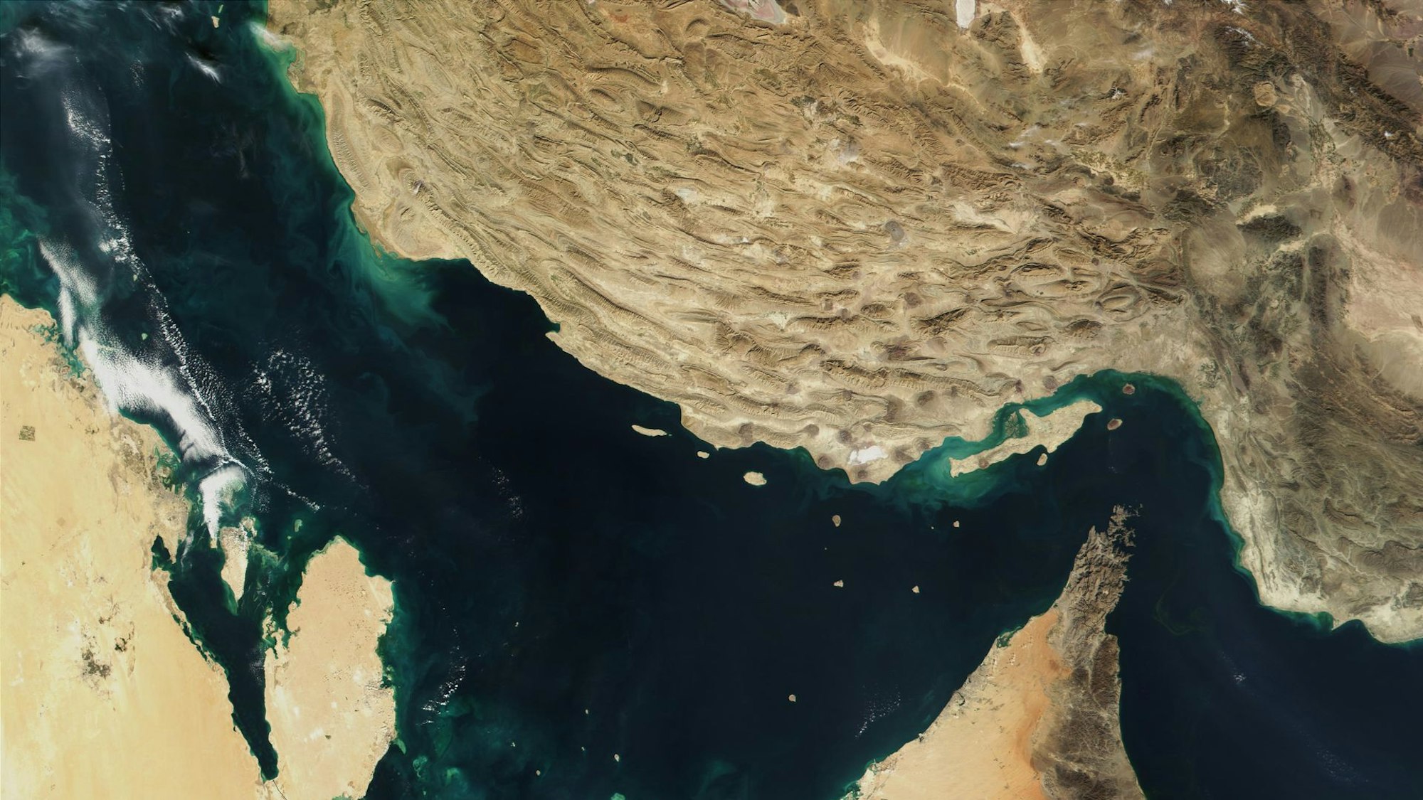 Satellitenaufnahme des Persischen Golfs