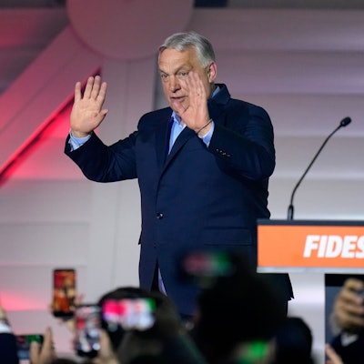Ungarns Premier Viktor Orbán nach der Wahl.