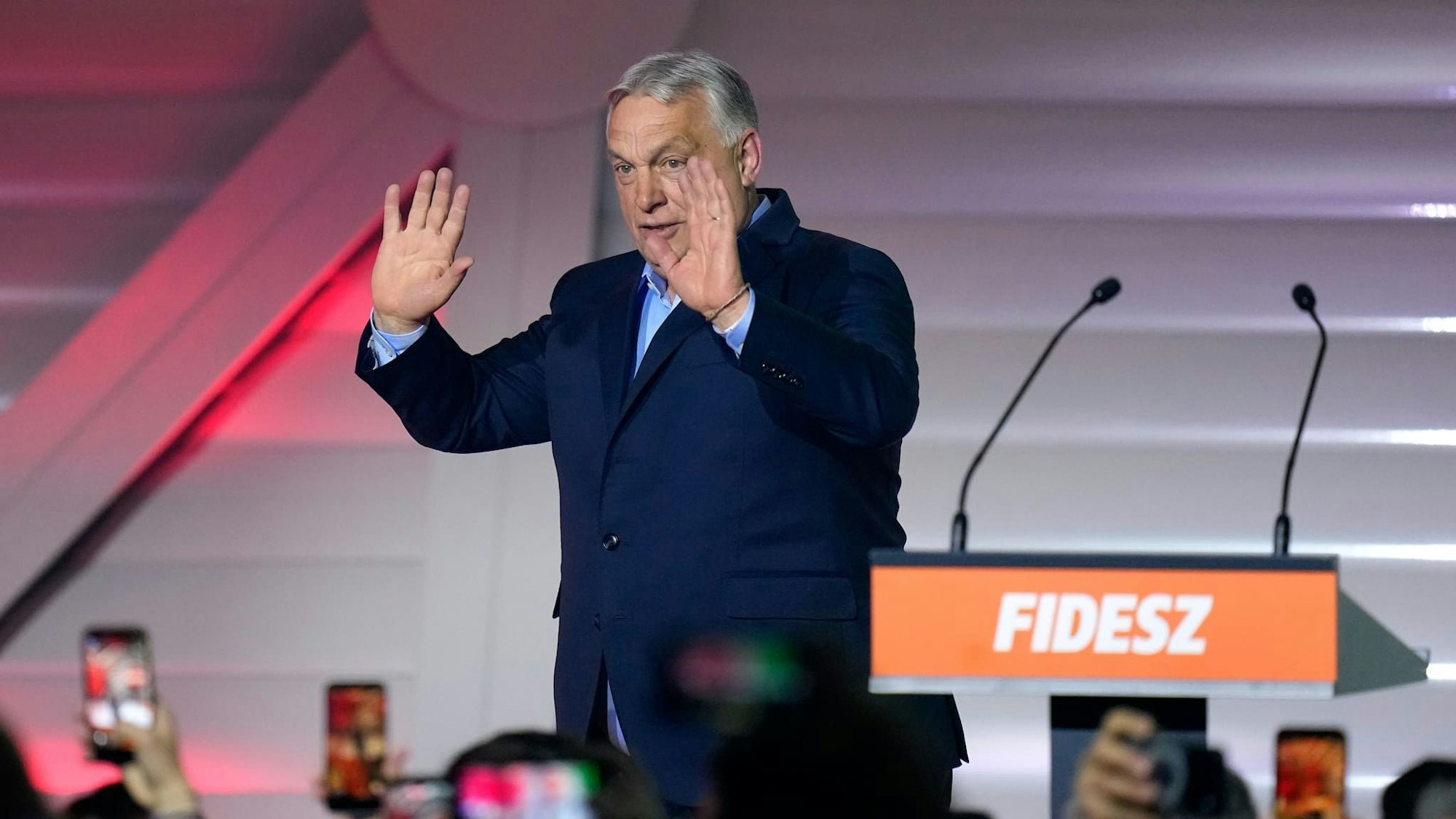 Ungarns Premier Viktor Orbán nach der Wahl.