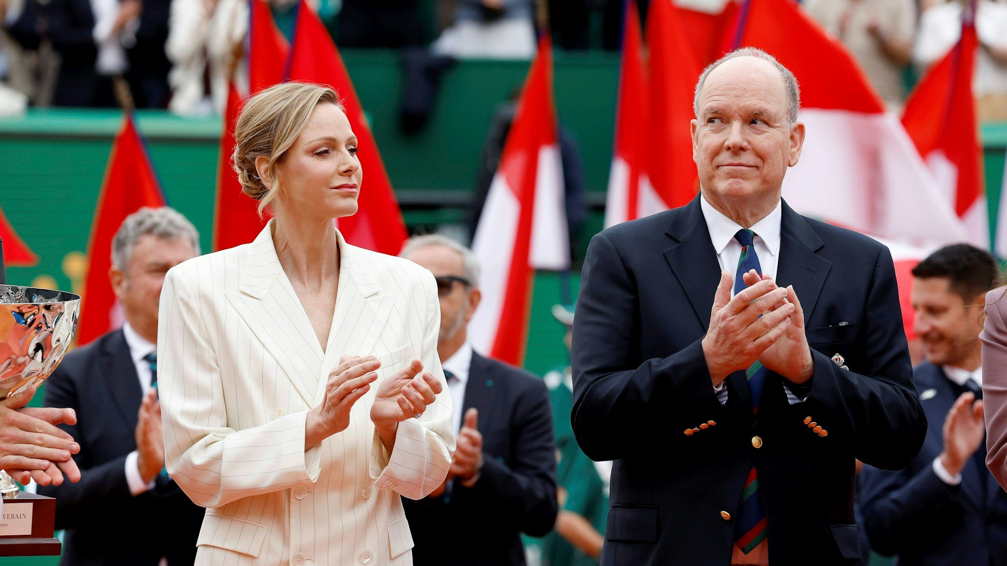 Bei der Siegerehrung des Rolex Monte-Carlo Masters am 12. April 2026 standen Charlène von Monaco und Albert II. von Monaco im Mittelpunkt.
