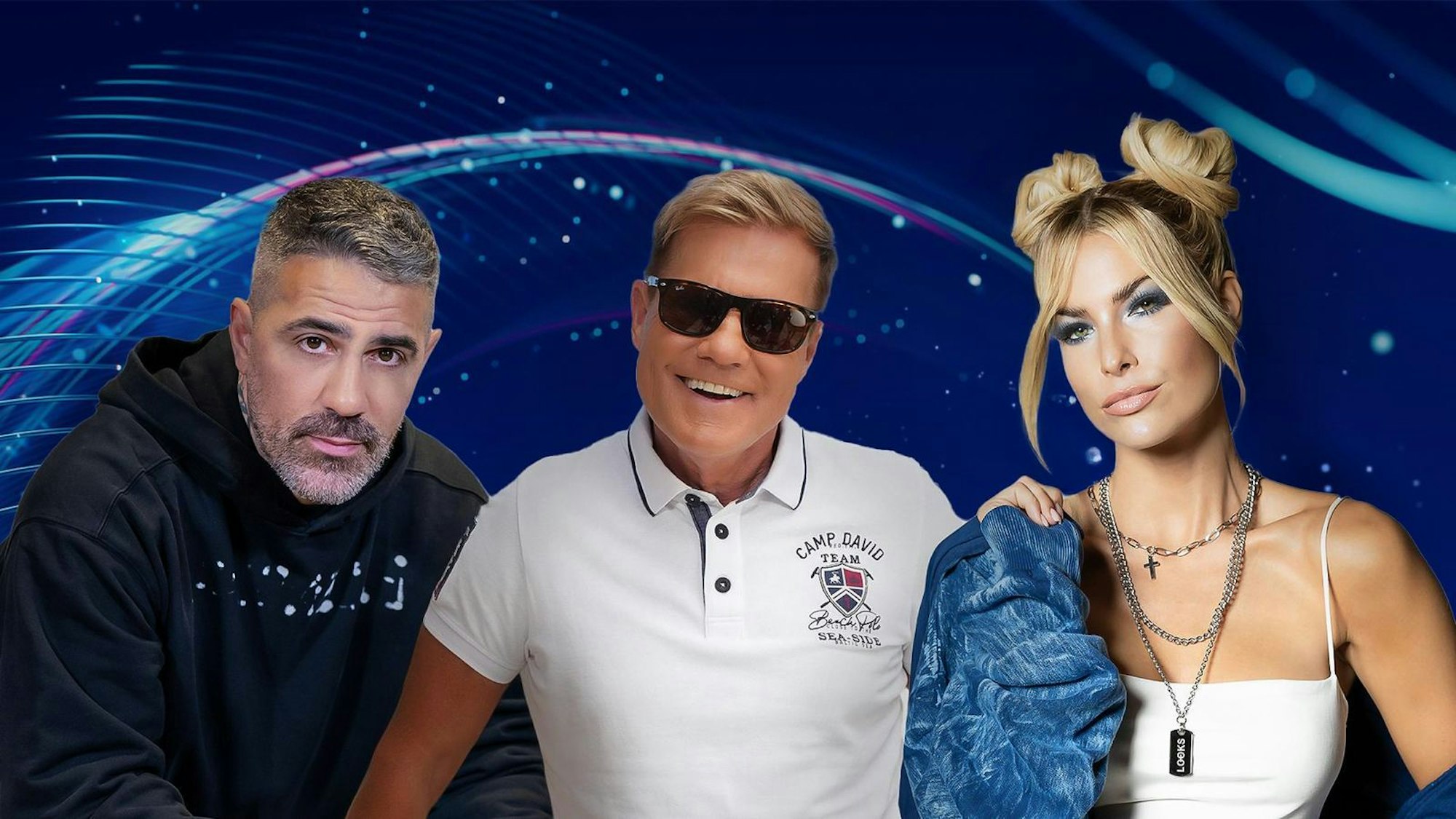 Die diesjährige Jury von „Deutschland sucht den Superstar“, von links: Rapper Bushido, Pop-Titan Dieter Bohlen und Sängerin Isi Glück. (Bild: RTL)