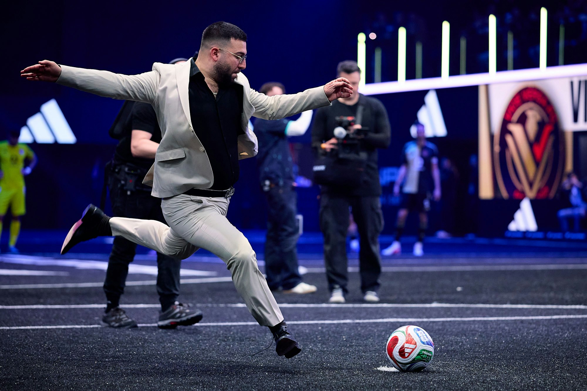 COLOGNE, GERMANY - MARCH 22: Kings League Germany at MMC Studios on March 22, 2026 in Cologne, Germany. (Photo by Maximilian Koch/Quality Sport Images/Kings League)