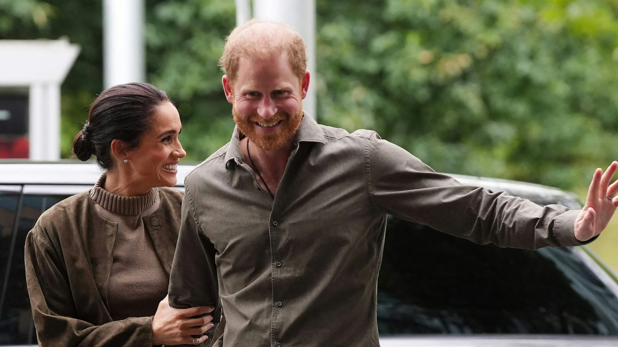 Prinz Harry und Herzogin Meghan treffen am 14. April 2026 im Australian National Veterans Arts Museum (ANVAM) in Melbourne ein.