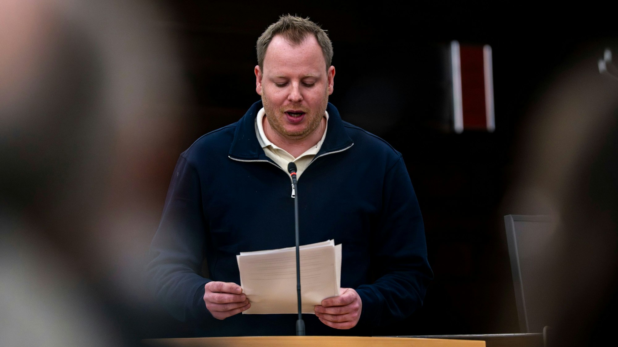 Mattis Wendorf bei seiner Rede.