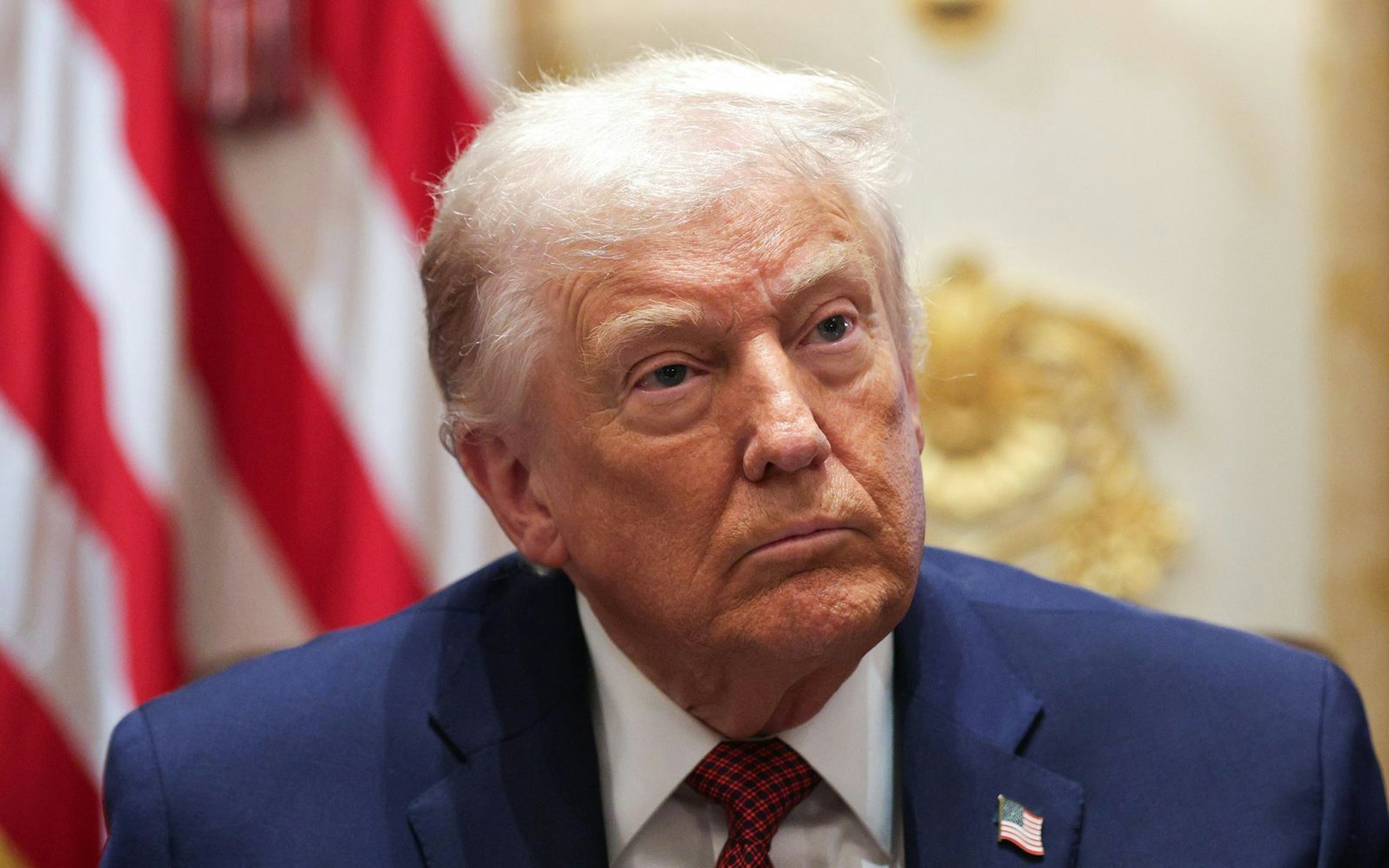 Donald Trump wird immer mal wieder vorgeworfen, Songs ohne die Zustimmung der jeweiligen Artists zu verwenden. (Bild: 2025 Getty Images/Alex Wong)