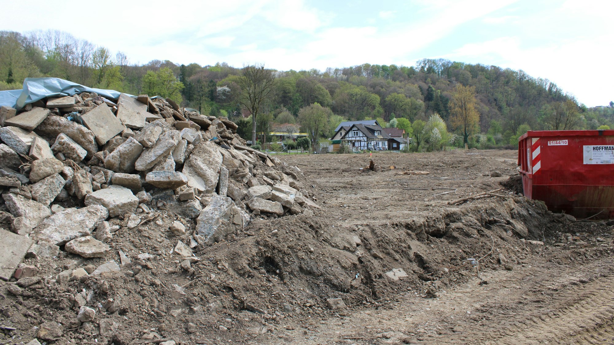 Blick auf die Baufläche.
