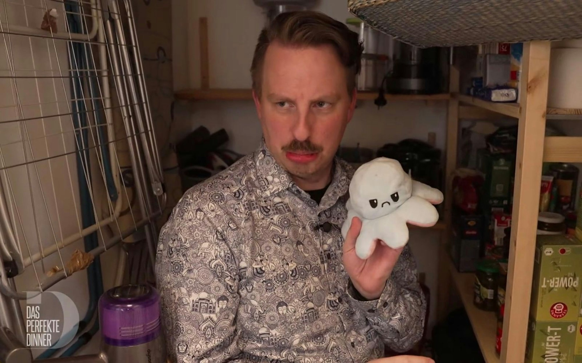 Nach einigen Pannen spiegelt Bens „Stimmungs-Oktopus“ seine Verfassung gut wider. (Bild: RTL)