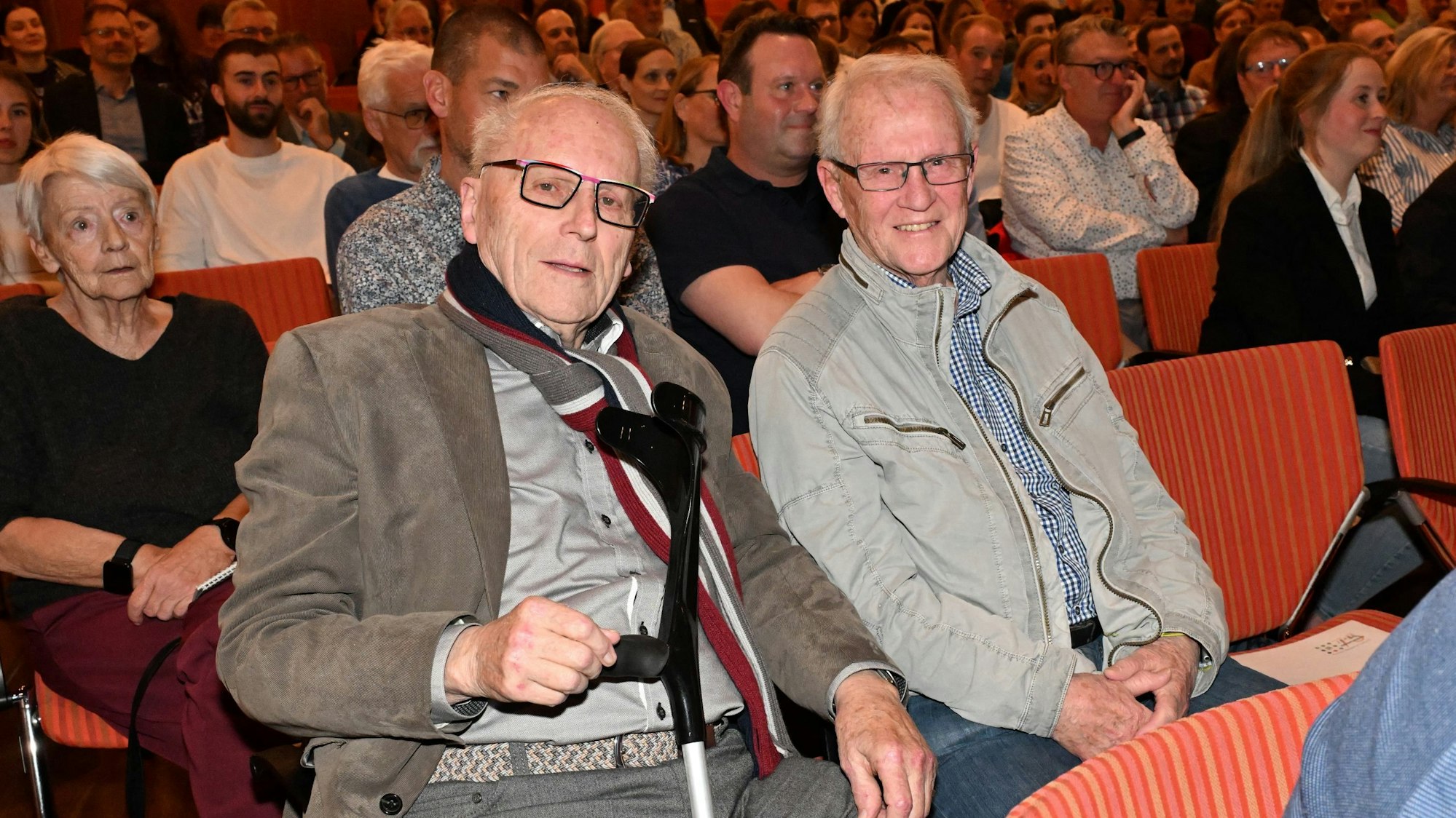 Sportreporter-Legende Herbert Watterott (l.) mit Günter Dreschke.