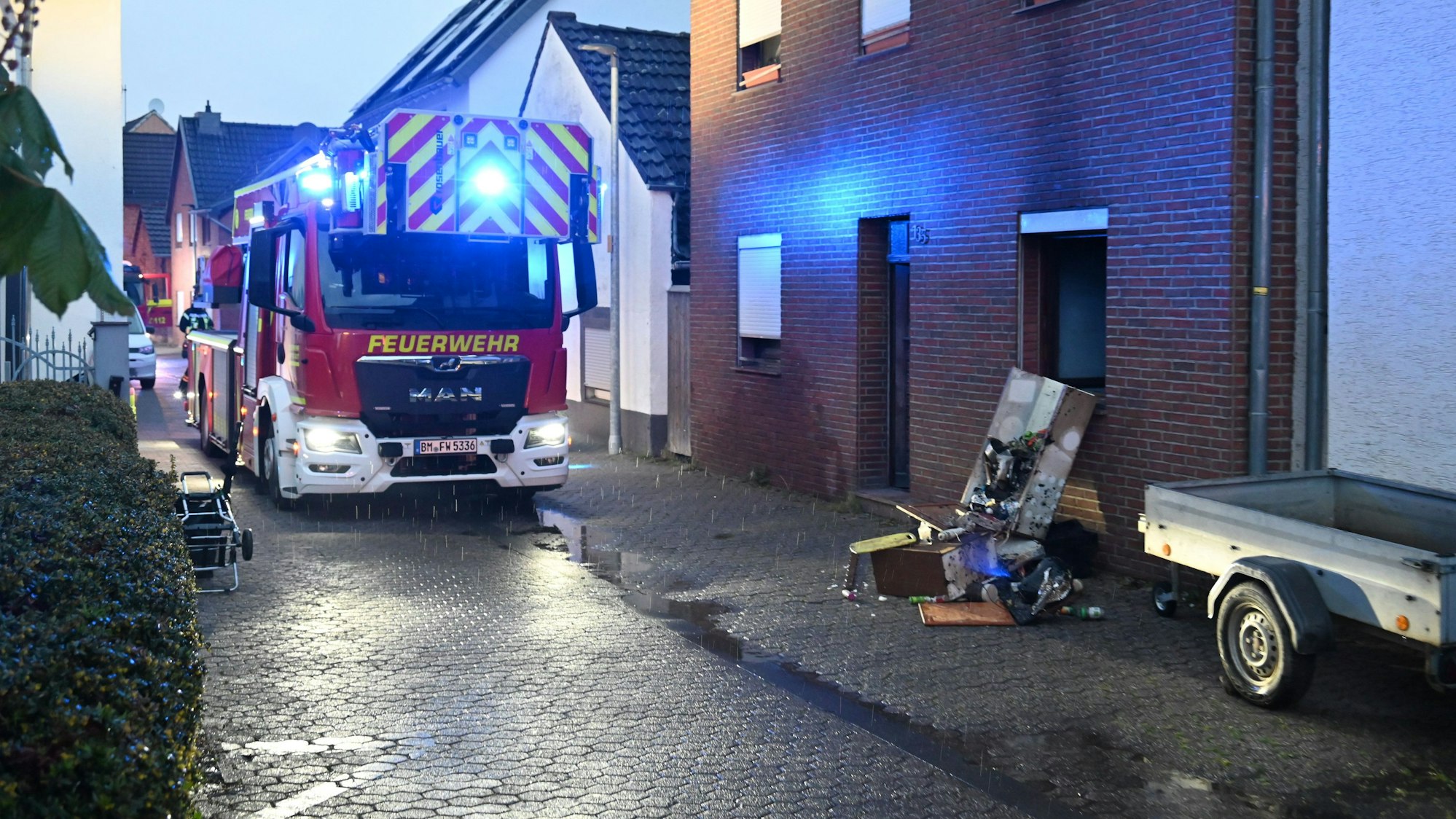 In der Küche eines Hauses hat es in Erftstadt-Bliesheim gebrannt.