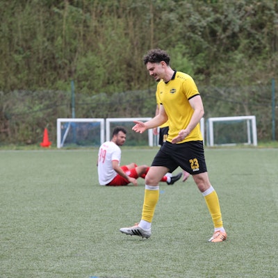 Szene aus einem Fußballspiel