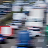 Bereits in den frühen Morgenstunden staute sich der Verkehr in Köln-Deutz.