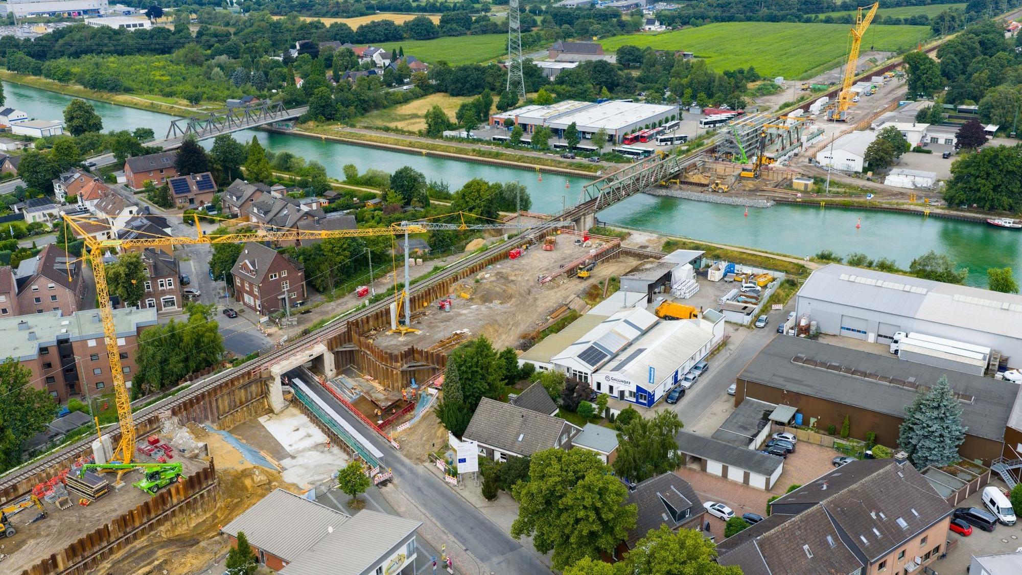 Halbzeit der Bauphase der Bahnstrecke Oberhausen-Emmerich