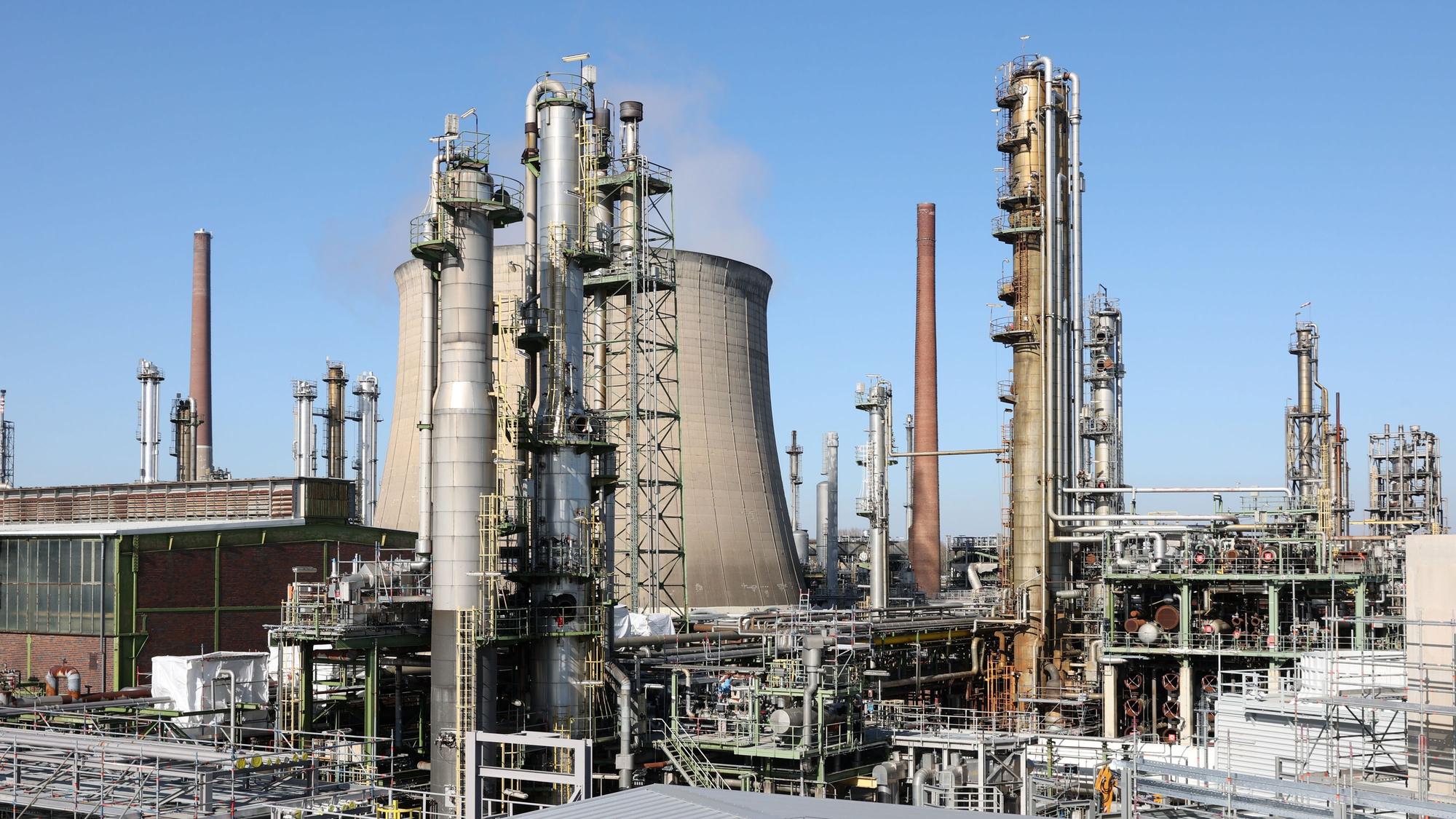 Das Werksgelände von Shell in Wesseling