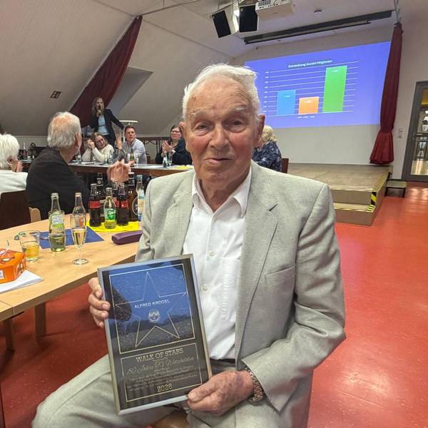 Alfred Krogel wurde für 80 Jahre Mitgliedschaft geehrt. Aktuell hat der TV Witzhelden 1731 Mitglieder.