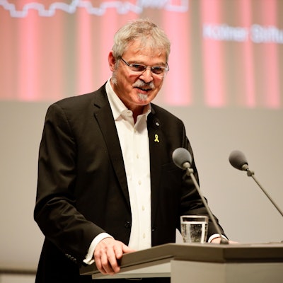 Ulrich Soénius (Kölner Stiftungen e.V:) beim Stiftungstag 2024 im Historischen Rathaus.